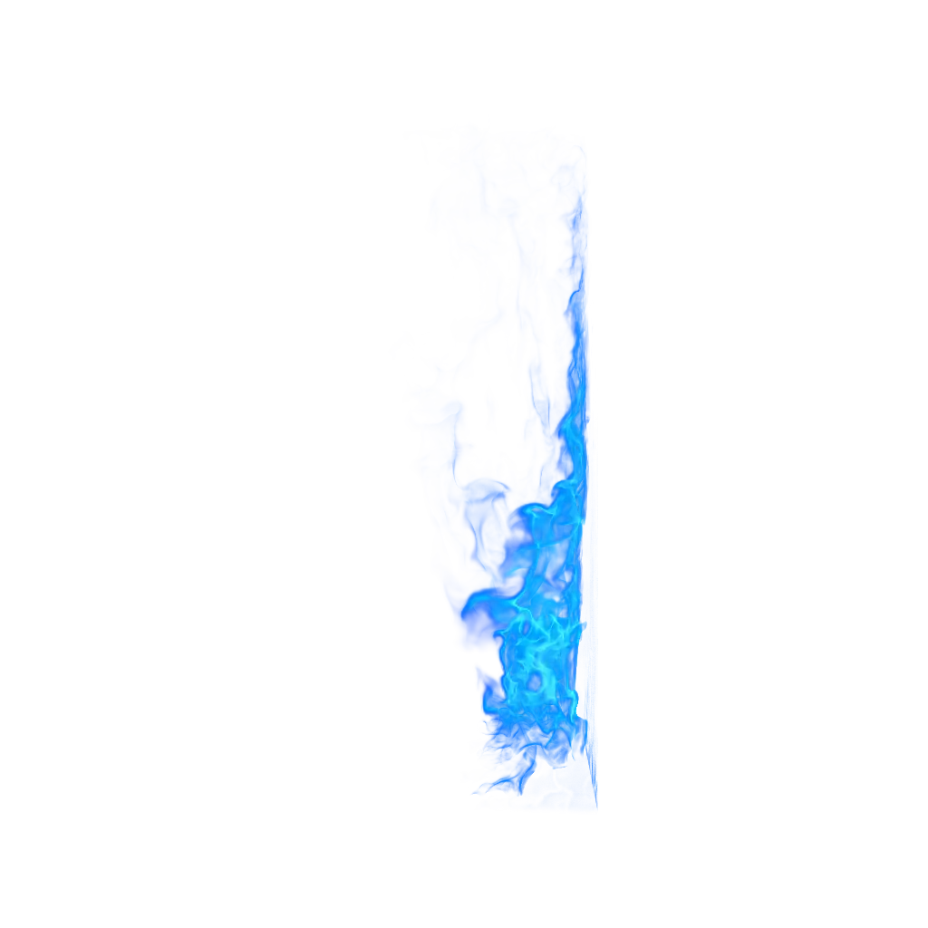 Stylized Wall Fire 09 Blue - Side - Preview
