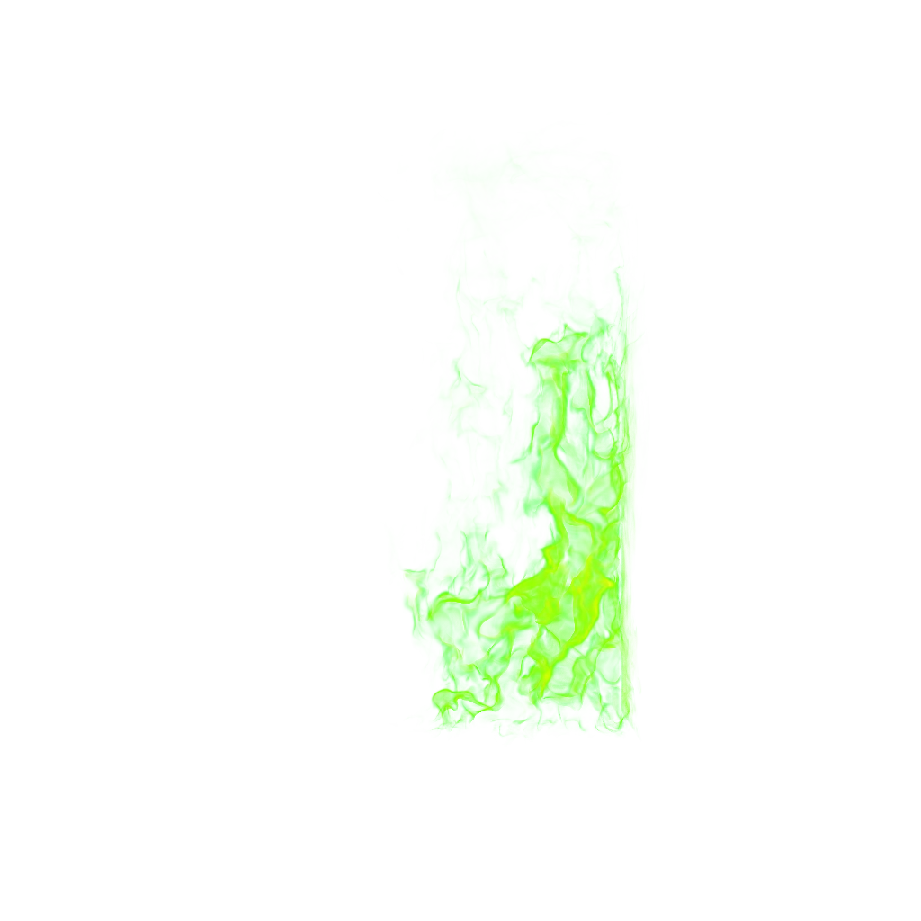Stylized Wall Fire 09 Green - Front - Preview
