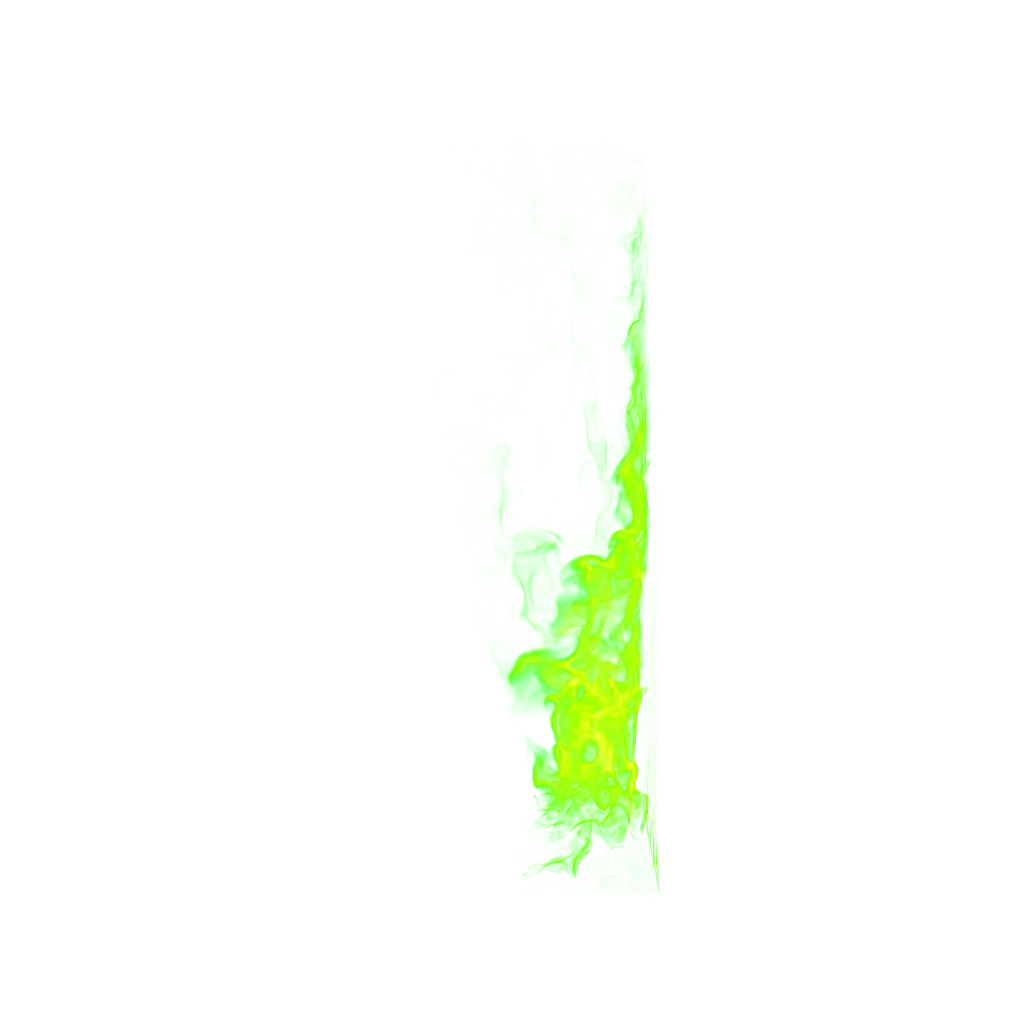 Stylized Wall Fire 09 Green - Side - Preview