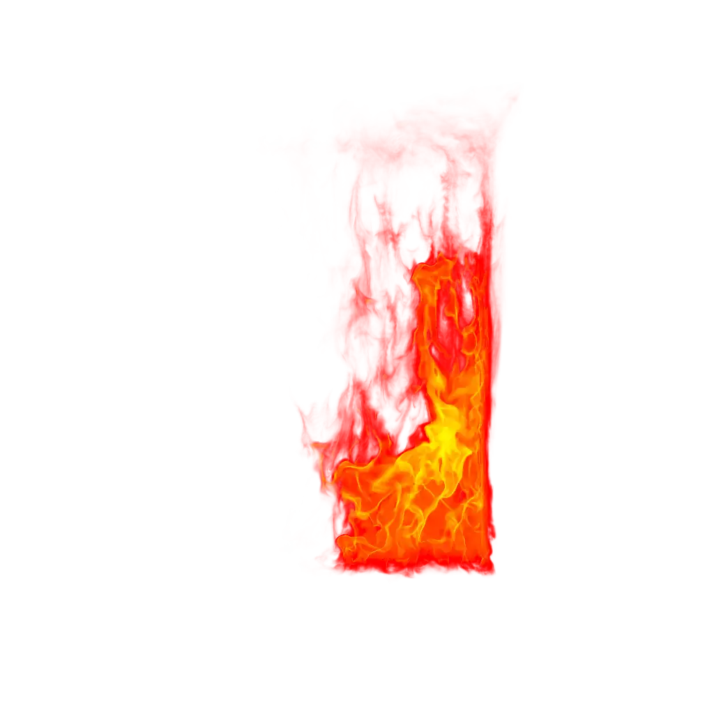 Stylized Wall Fire 09 Red - Front - Preview